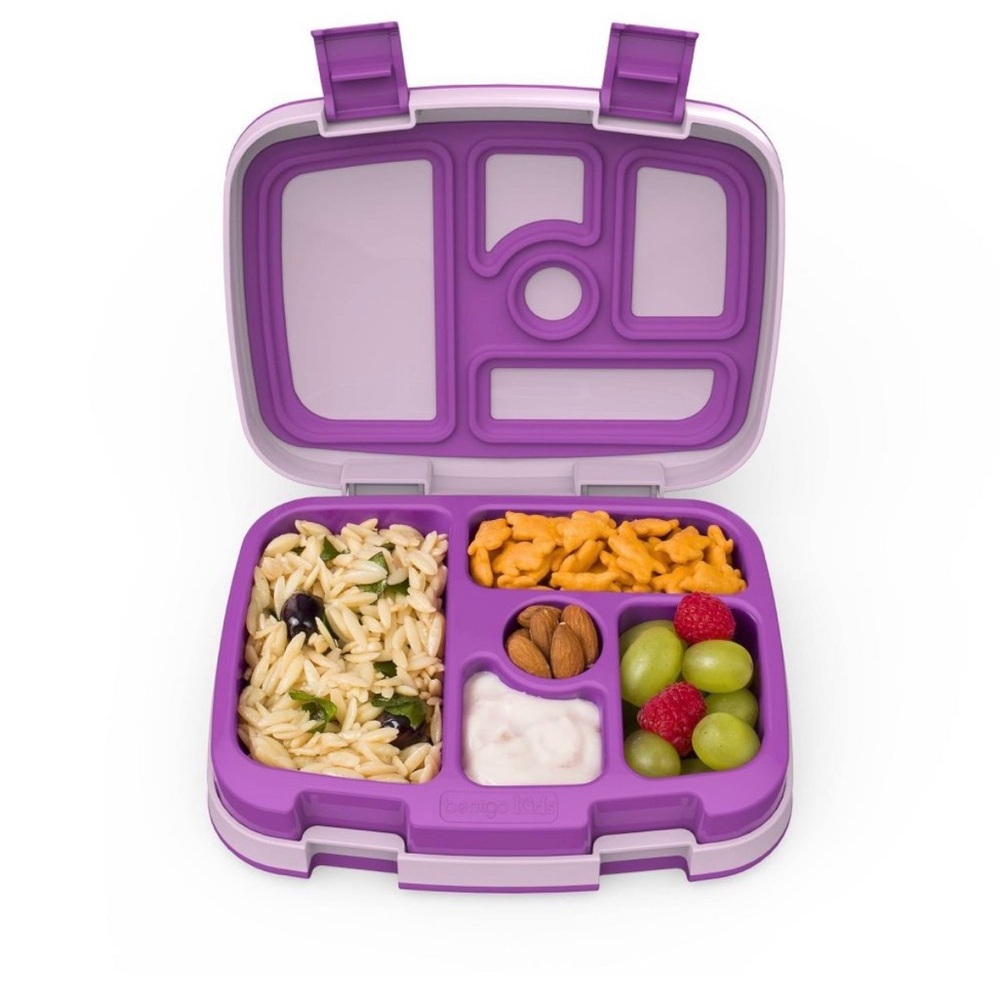 Bentgo Kids Bento Lunch Box School Leak Proof Drop Proof 5 Compartments Purple